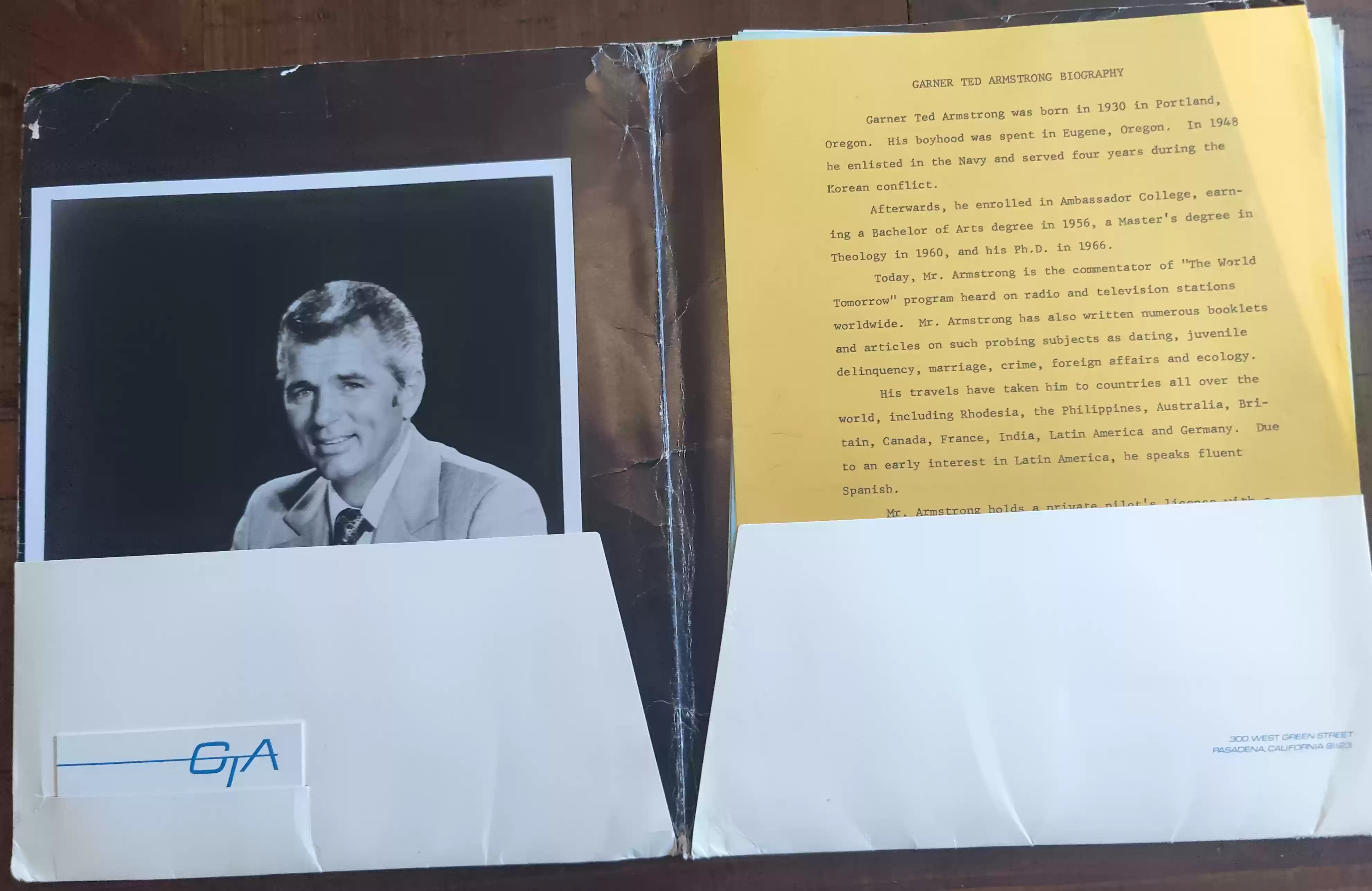 Brochure photograph